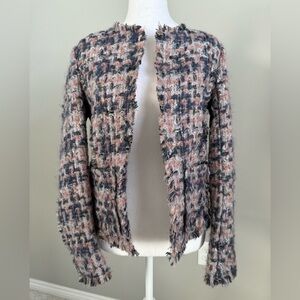 Truth and Pride Open Front Colorful Plaid Blazer Size Small